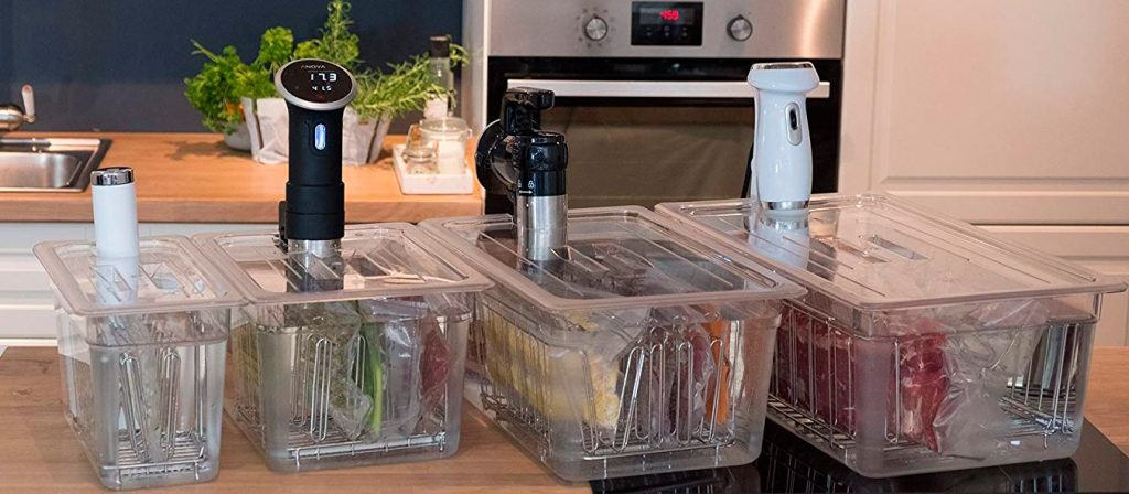 Contenedor de policarbonato Sous Vide de 20 litros con tapa de corte personalizado para adaptarse a la cocina de Anova Nano Sous Vide 